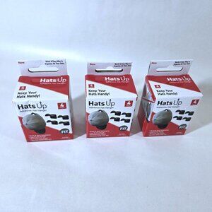 NIB Hats Up Hat Hangers with Adhesive Strips - Set of 3 boxes